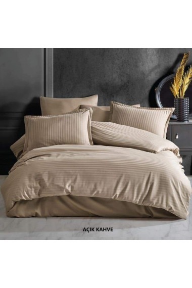 Açık Kahve Eco Saten Nevresim Takımı